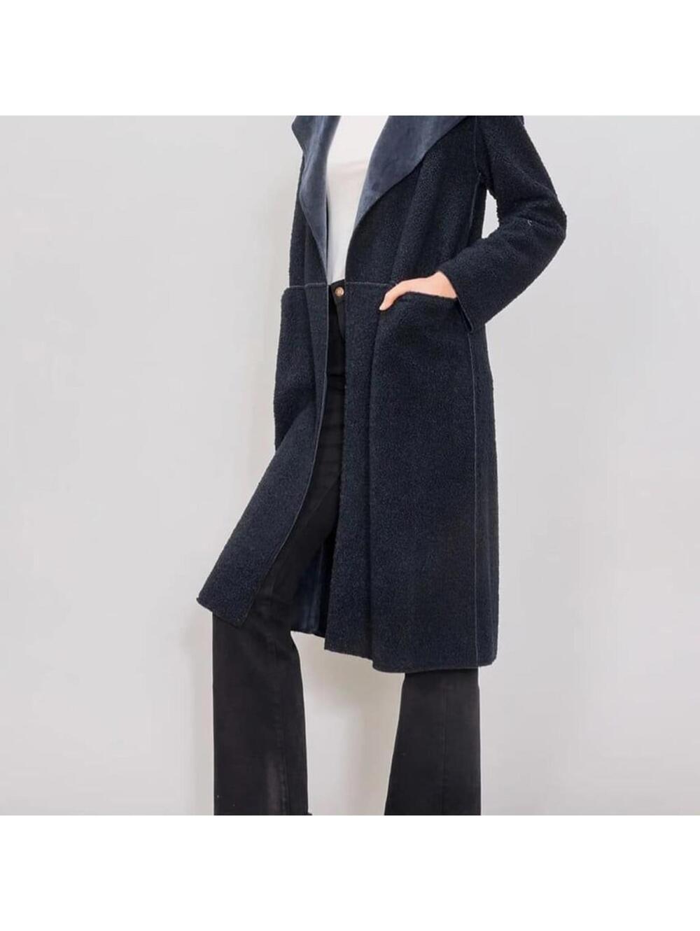 NWT MELLODAY Bouclé Travel Coat size L
